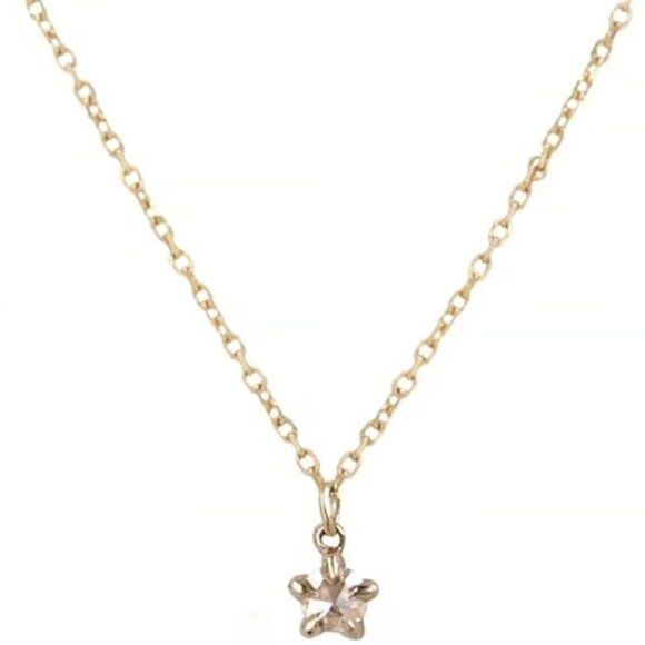 Laurie Fleming Rose Cut Diamond Moondew Necklace 14k Rose Gold - Picture 1 of 15